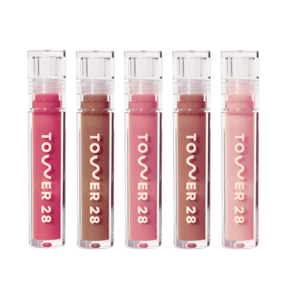 Milky Lip Set [Shared: The Tower 28 Beauty Milky Lip Set which features all five Milky ShineOn Lip Jelly Shades (Pistachio, Coconut, Cashew, Oat, and Almond)]