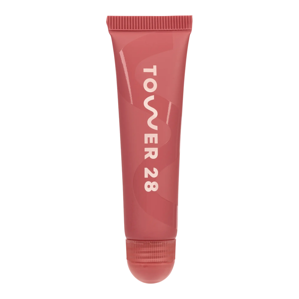 The Tower 28 Beauty LipSoftie® Lip Treatment in the shade Red Bean Mochi