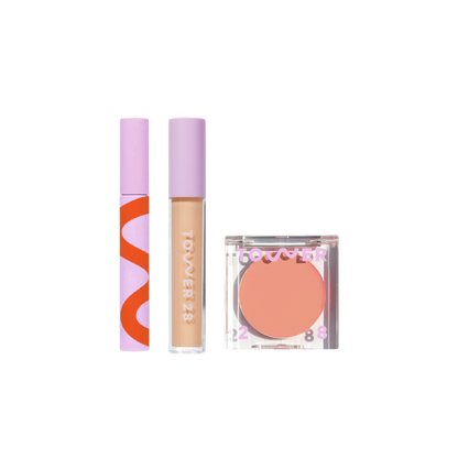 Go To Set [Shared Tower 28 Beauty's Go To Set which features MakeWaves™ Mascara, Swipe Serum Concealer, and BeachPlease Cream Blush]