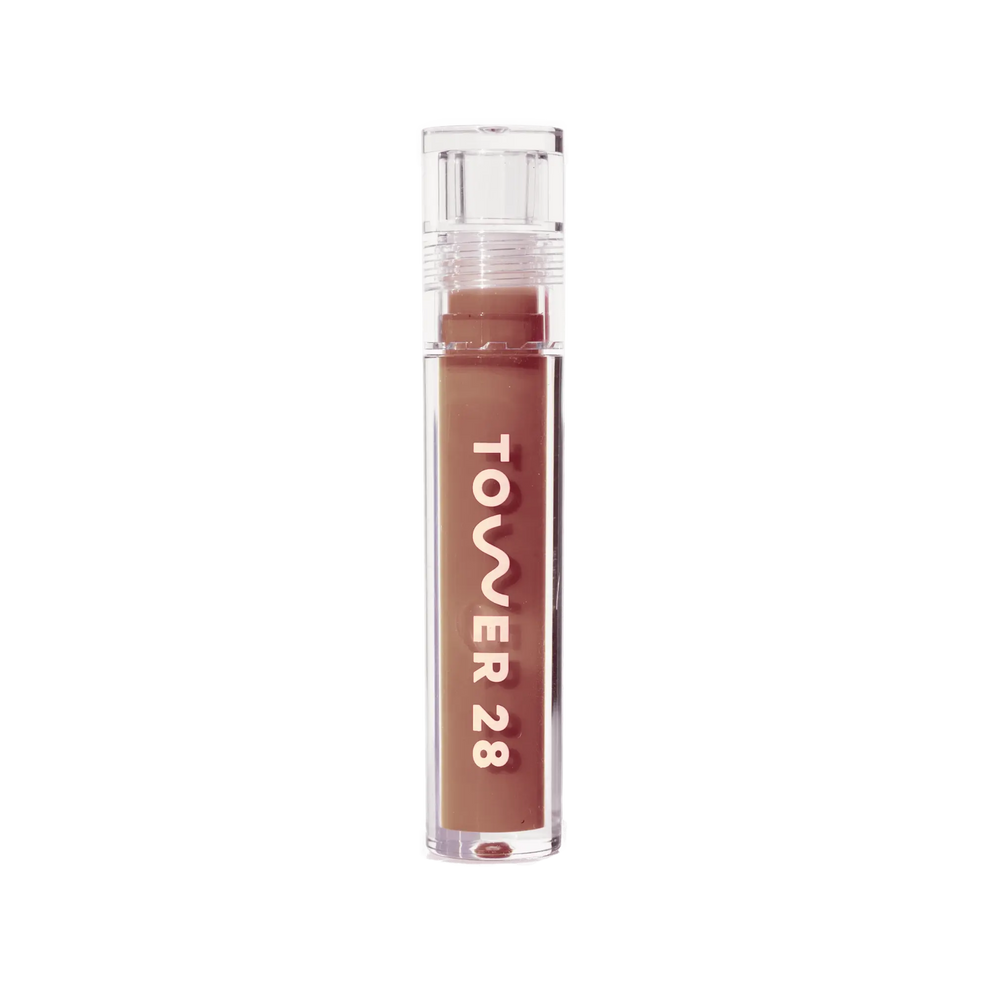 The Tower 28 Beauty ShineOn Lip Jelly in the shade Almond