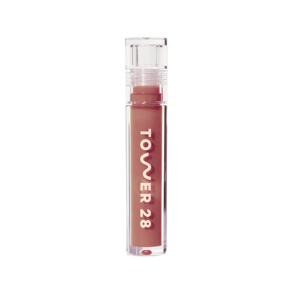 The Tower 28 Beauty ShineOn Lip Jelly in the shade Cashew